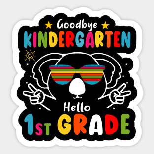 Goodbye kindergarten Graduation 2024 Hello 1st Grande koala Sticker